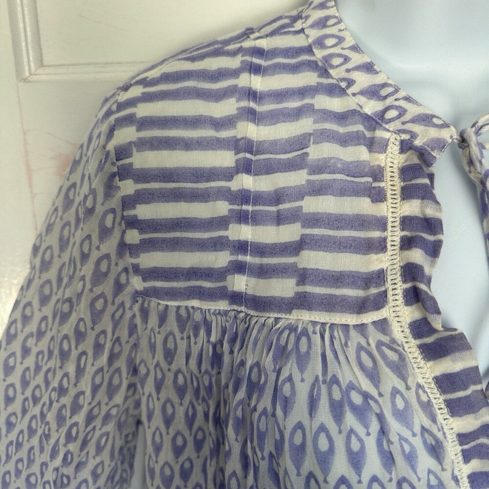 Roberta Roller Rabbit Blue Green Kurta Tunic Size… - image 3